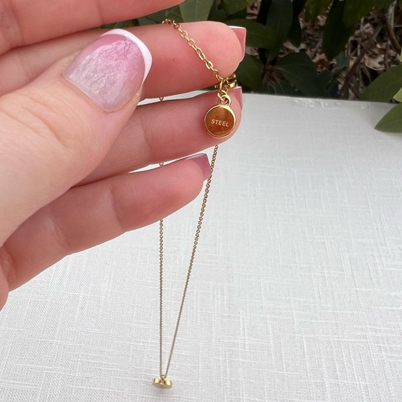 Michael Kors Gold Mini 16" Crystal Heart Pendant Necklace - Picture 7 of 7